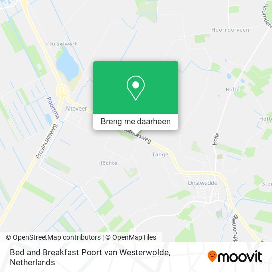 Bed and Breakfast Poort van Westerwolde kaart