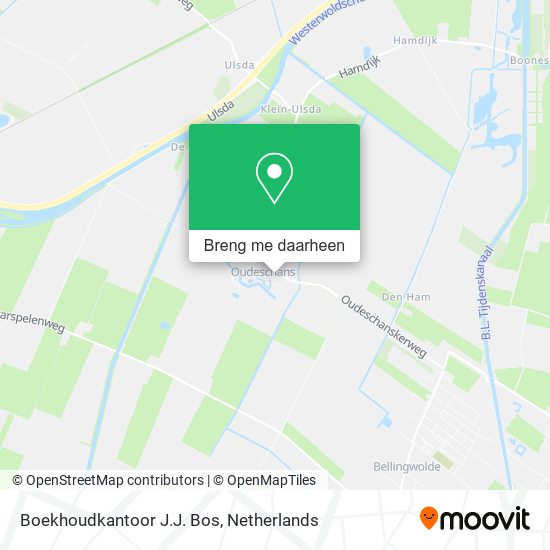 Boekhoudkantoor J.J. Bos kaart