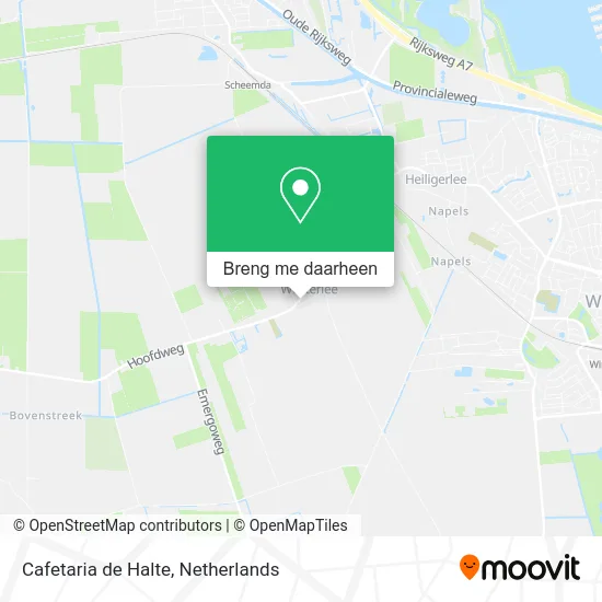 Cafetaria de Halte kaart