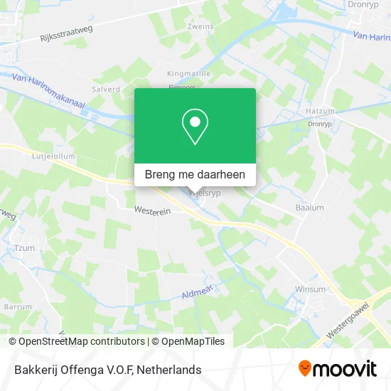 Bakkerij Offenga V.O.F kaart