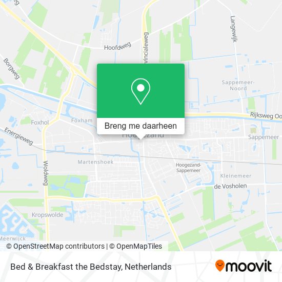 Bed & Breakfast the Bedstay kaart