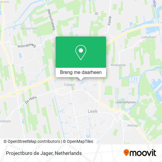 Projectburo de Jager kaart