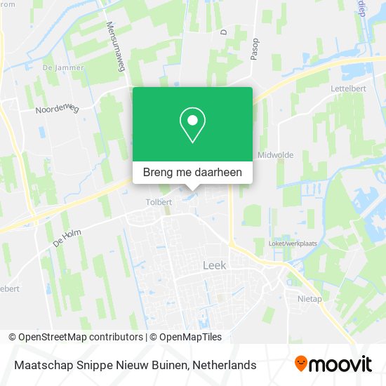 Maatschap Snippe Nieuw Buinen kaart