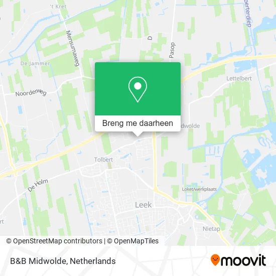 B&B Midwolde kaart