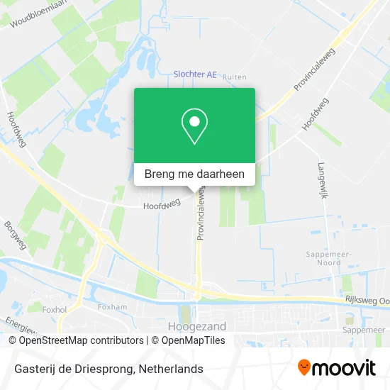 Gasterij de Driesprong kaart
