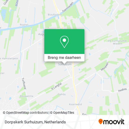 Dorpskerk Surhuizum kaart
