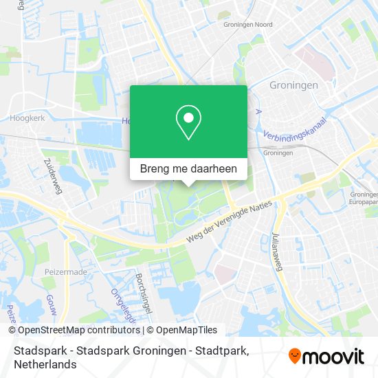 Stadspark - Stadspark Groningen - Stadtpark kaart
