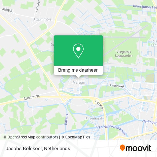 Jacobs Bôlekoer kaart