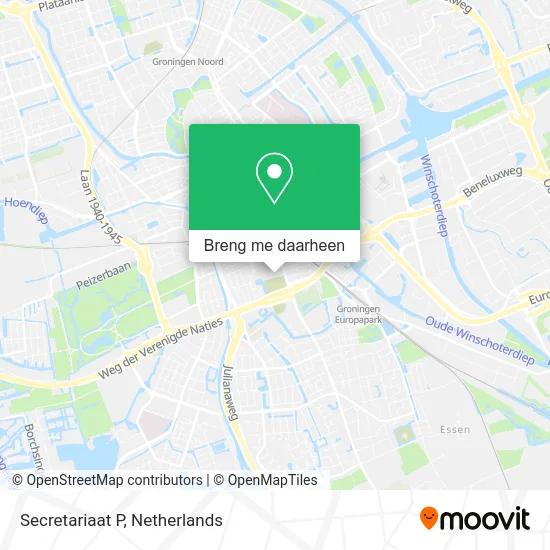 Secretariaat P kaart