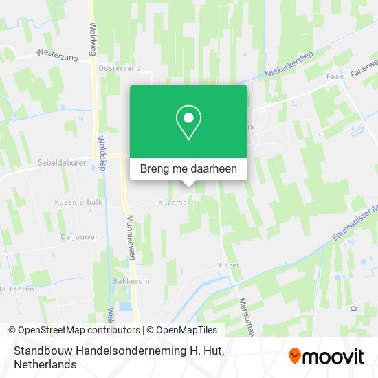 Standbouw Handelsonderneming H. Hut kaart