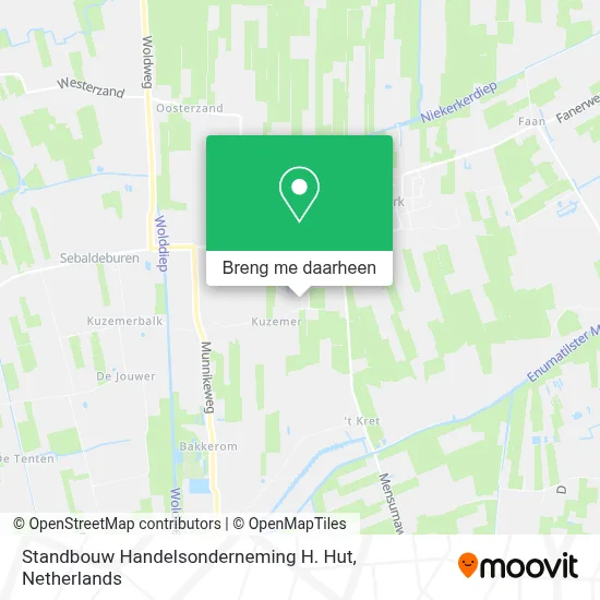 Standbouw Handelsonderneming H. Hut kaart