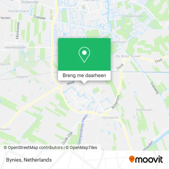 Bynies kaart
