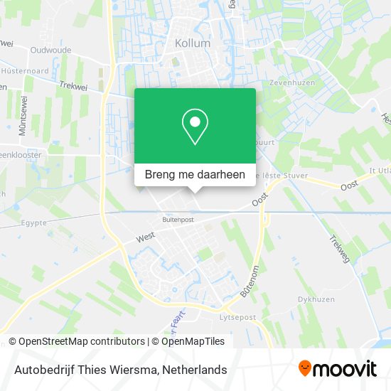 Autobedrijf Thies Wiersma kaart
