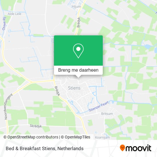 Bed & Breakfast Stiens kaart