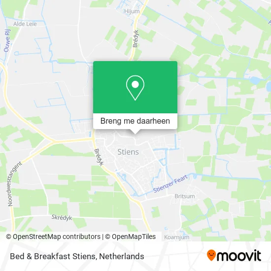 Bed & Breakfast Stiens kaart