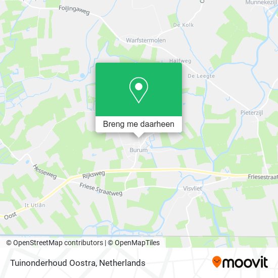 Tuinonderhoud Oostra kaart