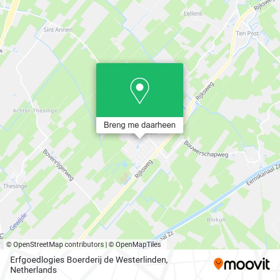 Erfgoedlogies Boerderij de Westerlinden kaart