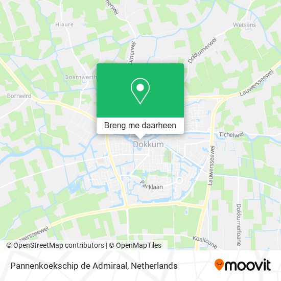 Pannenkoekschip de Admiraal kaart