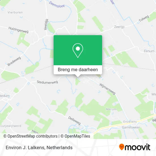 Environ J. Lalkens kaart