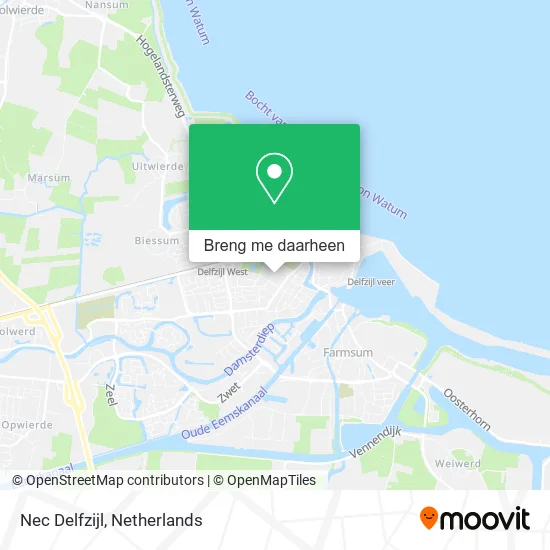 Nec Delfzijl kaart