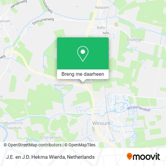 J.E. en J.D. Hekma Wierda kaart