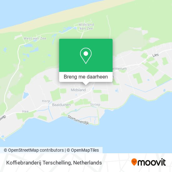 Koffiebranderij Terschelling kaart