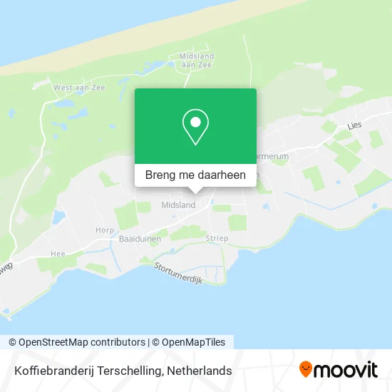 Koffiebranderij Terschelling kaart