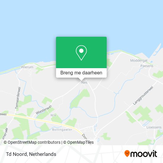 Td Noord kaart