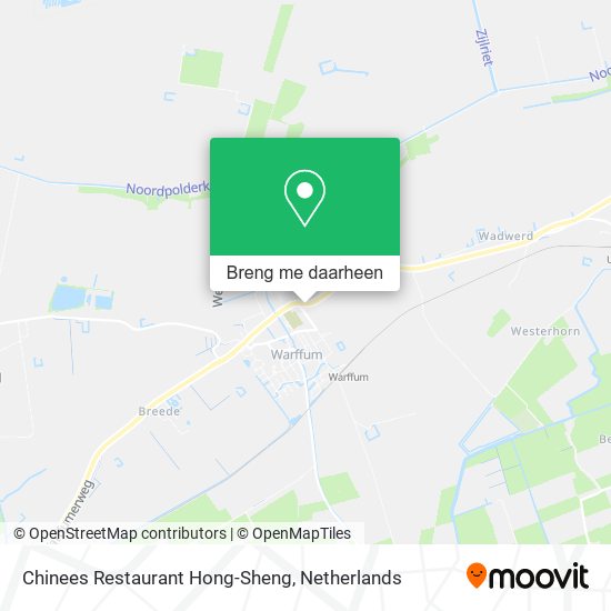 Chinees Restaurant Hong-Sheng kaart