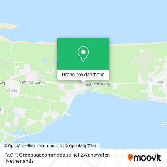 V.O.F. Groepsaccommodatie het Zwanewater kaart