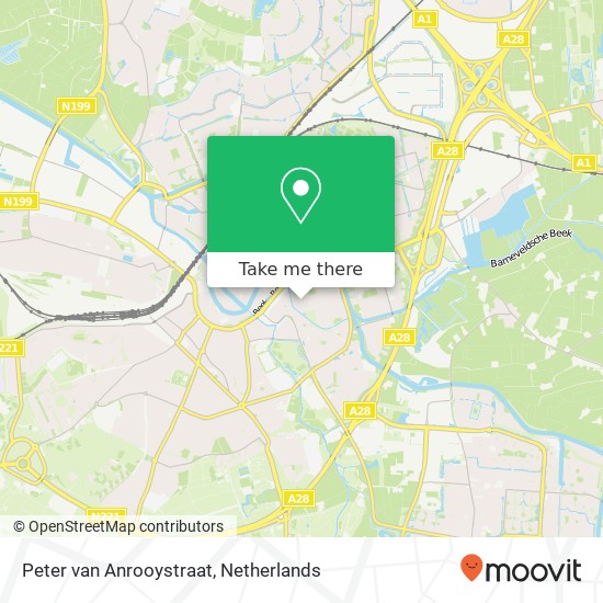 Peter van Anrooystraat kaart