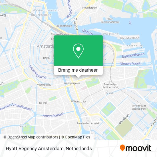 Hyatt Regency Amsterdam kaart
