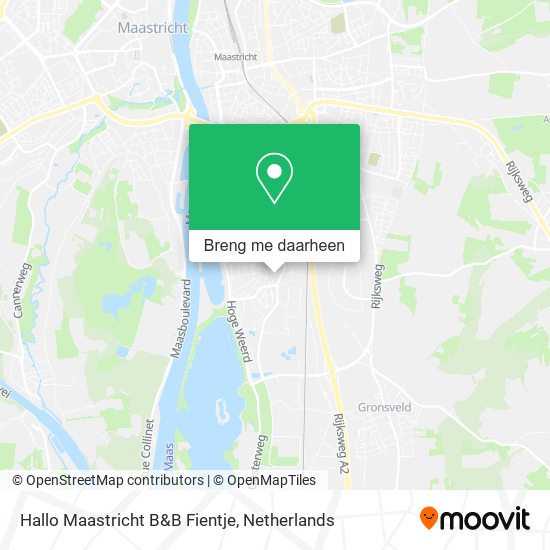 Hallo Maastricht B&B Fientje kaart