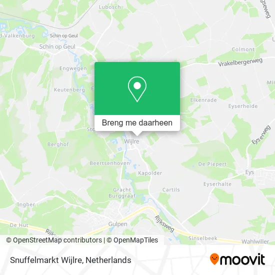 Snuffelmarkt Wijlre kaart