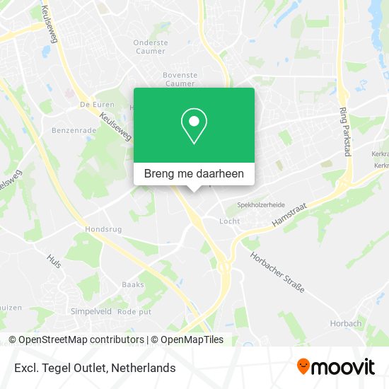 Excl. Tegel Outlet kaart