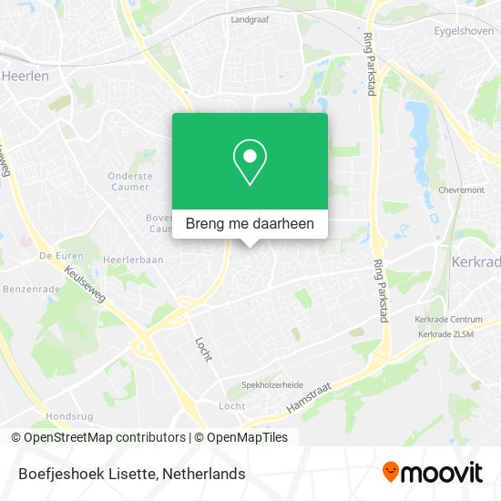Boefjeshoek Lisette kaart