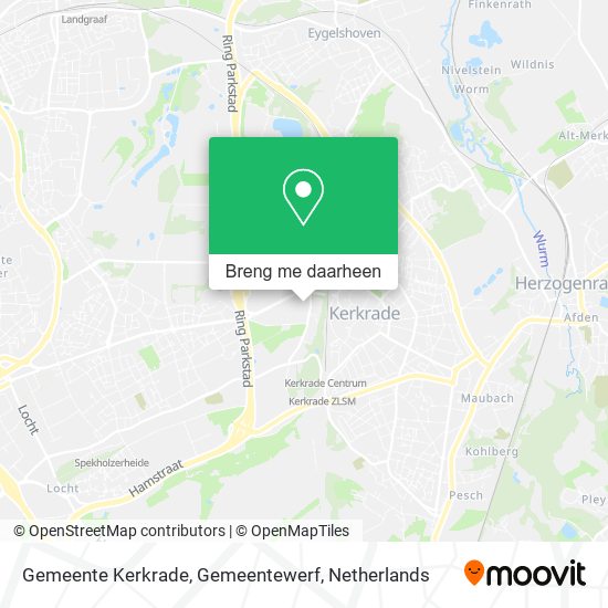 Gemeente Kerkrade, Gemeentewerf kaart