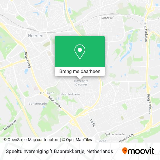 Speeltuinvereniging 't Baanrakkertje kaart