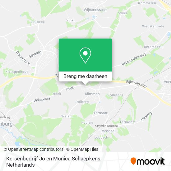 Kersenbedrijf Jo en Monica Schaepkens kaart