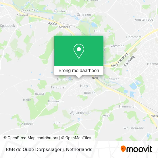 B&B de Oude Dorpsslagerij kaart