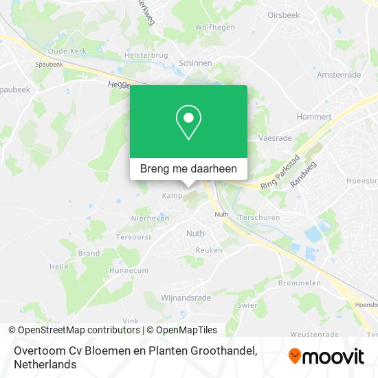 Overtoom Cv Bloemen en Planten Groothandel kaart
