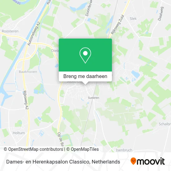 Dames- en Herenkapsalon Classico kaart