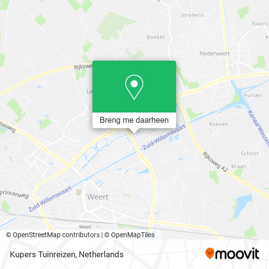 Kupers Tuinreizen kaart