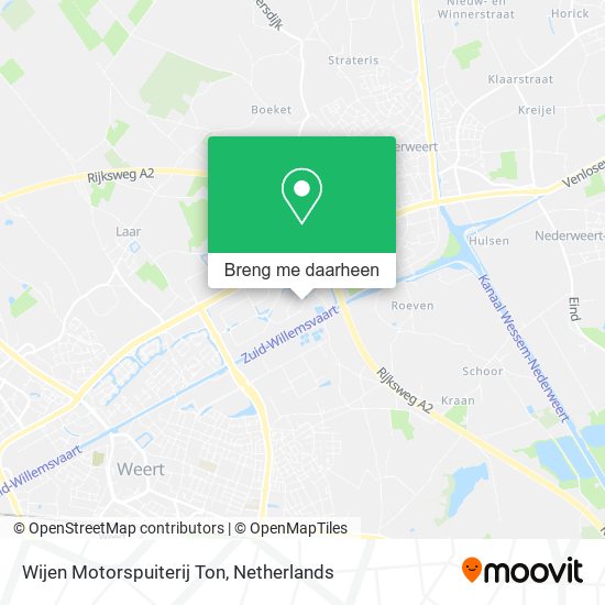 Wijen Motorspuiterij Ton kaart