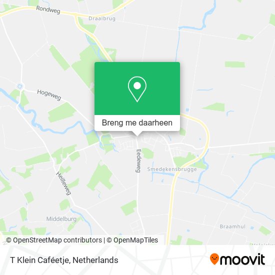 T Klein Caféetje kaart