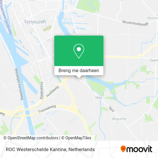 ROC Westerschelde Kantine kaart