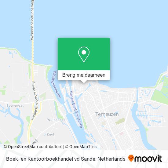 Boek- en Kantoorboekhandel vd Sande kaart