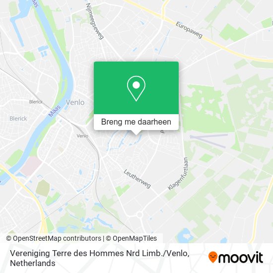 Vereniging Terre des Hommes Nrd Limb. / Venlo kaart