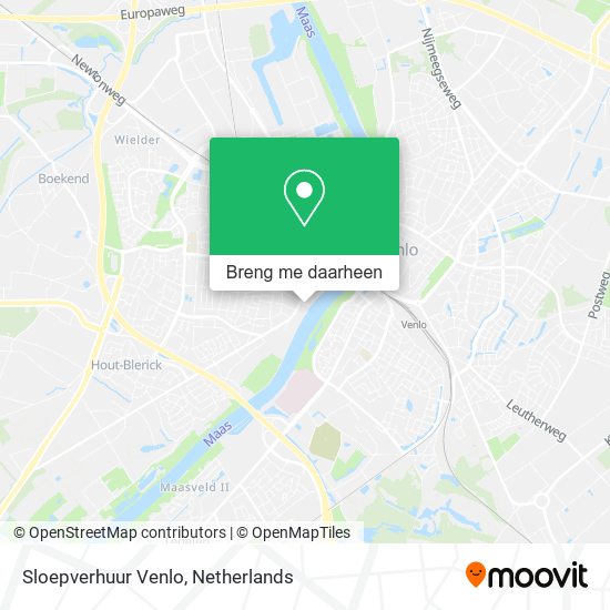 Sloepverhuur Venlo kaart