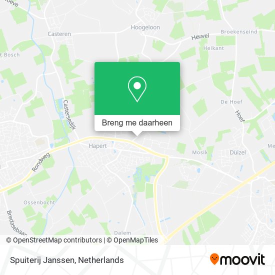 Spuiterij Janssen kaart